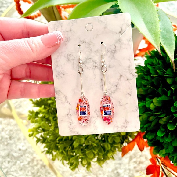 Phoenix Suns Acrylic Dangle Earrings - Picture 3 of 5